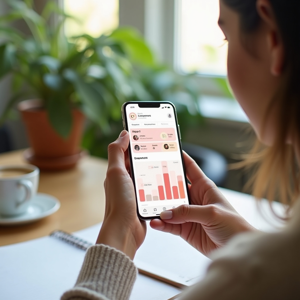 Smartphone zeigt eine App zur automatischen Kategorisierung von Ausgaben