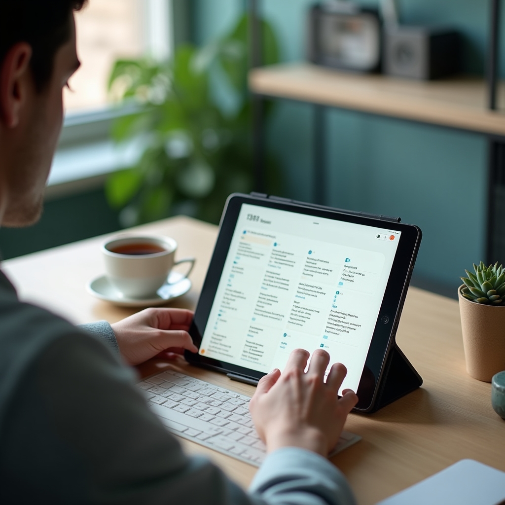 Kalender-App mit Erinnerungen für wiederkehrende Zahlungen auf einem Tablet